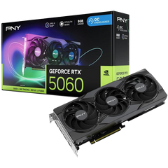 Tarjeta de Video PNY GeForce RTX 5060 ARGB EPIC-X RGB OC | 8GB GDDR7 | PCIe 5.0 | Triple Fan | Negro