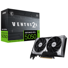Tarjeta Gráfica MSI GeForce RTX 5050 VENTUS 2X OC | 8GB GDDR6 | PCIe Gen 5 | 128-bit | Negro