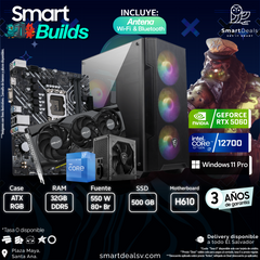 PC Smart Builds Core i7 12700 | RTX 5060 | RAM 32GB DDR5 | SSD 500GB | Windows 11 Pro