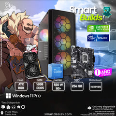 PC Smart Builds | Intel i5-12400 | RTX 3050 | RAM 16GB DDR5 | M.2 256GB | 550W