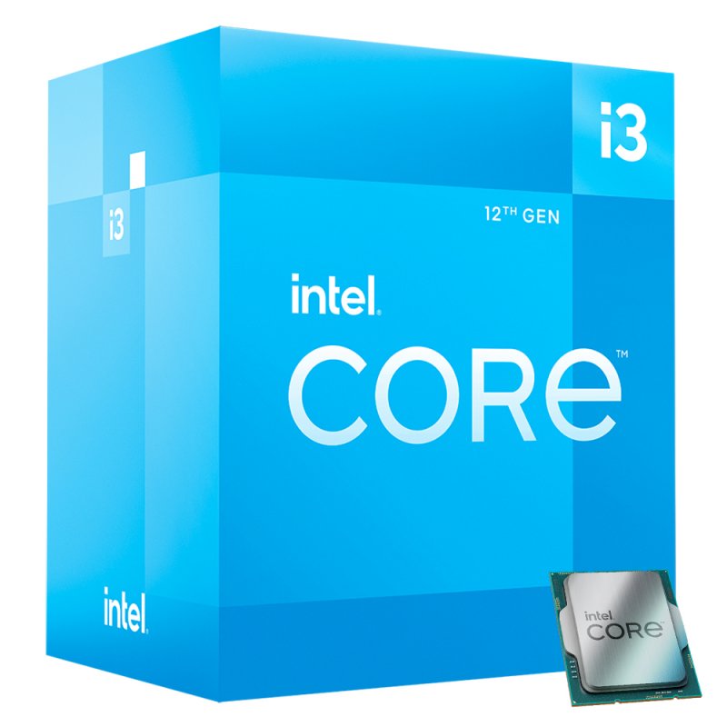 Procesador Intel Core i3-12100F | 4 Núcleos/8 Hilos | Hasta 4.3GHz | 12MB Caché | LGA1700