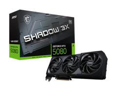 Tarjeta de Video MSI GeForce RTX 5080 Shadow 3X OC | 16GB GDDR7 | Blackwell | PCIe 5.0 | TORX Fan 5.0 | Negra