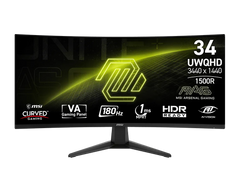 Monitor MSI MAG 346CQ | 34" | UWQHD 3440x1440 | 180Hz | Curvo