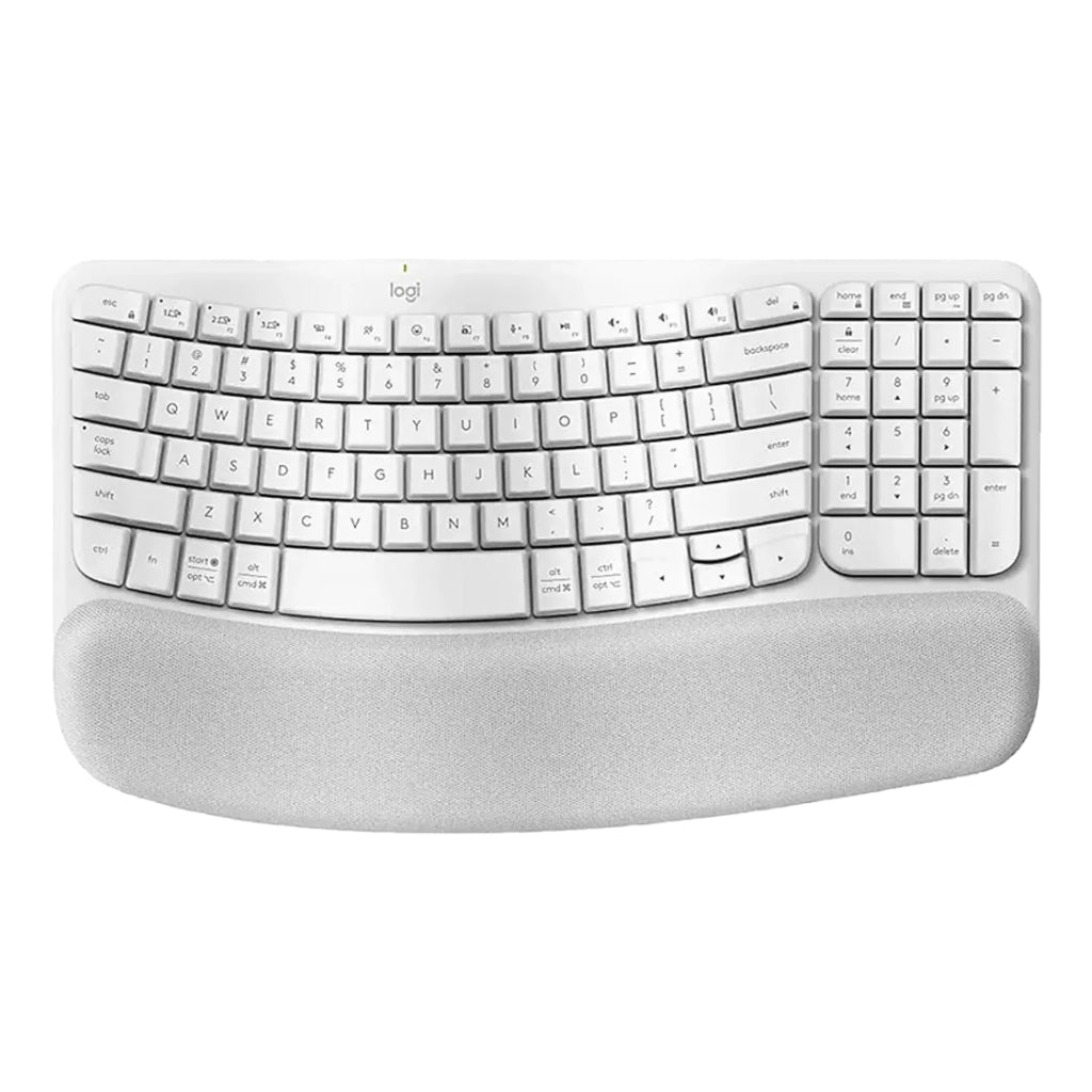Teclado Ergonómico Logitech Wave Keys | Español | Inalámbrico | Blanco