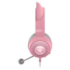 Audifono Gaming Razer Kraken Kitty V2 | Cableado USB | Orejas de Gatito RGB | Quartz Rosa