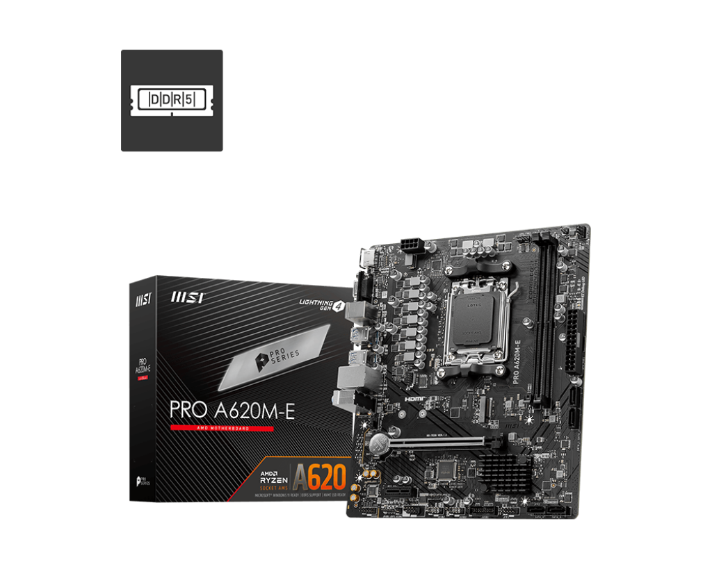 Mb MSI PRO A620M-E DDR5 / Socket AM5 / HDMI / 92Gb / USB 3.0 / M.2 / Mini-ATX
