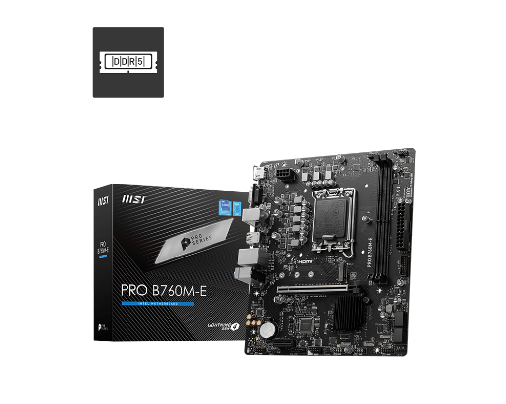 Motherboard MSI B760M-E Micro ATX | Socket 1700 | DDR5
