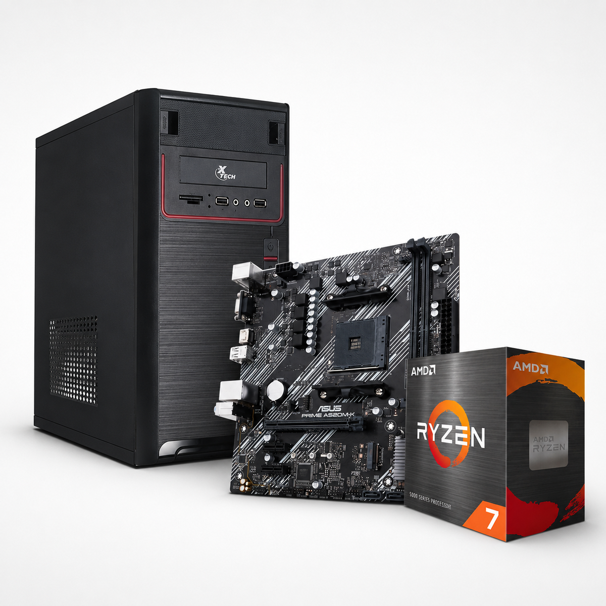 PC Smart Build Esencial | AMD Ryzen 7 5700G | Gráficos Radeon Integrados | 16GB DDR4 | 500GB SSD NVMe | Micro-Tower |