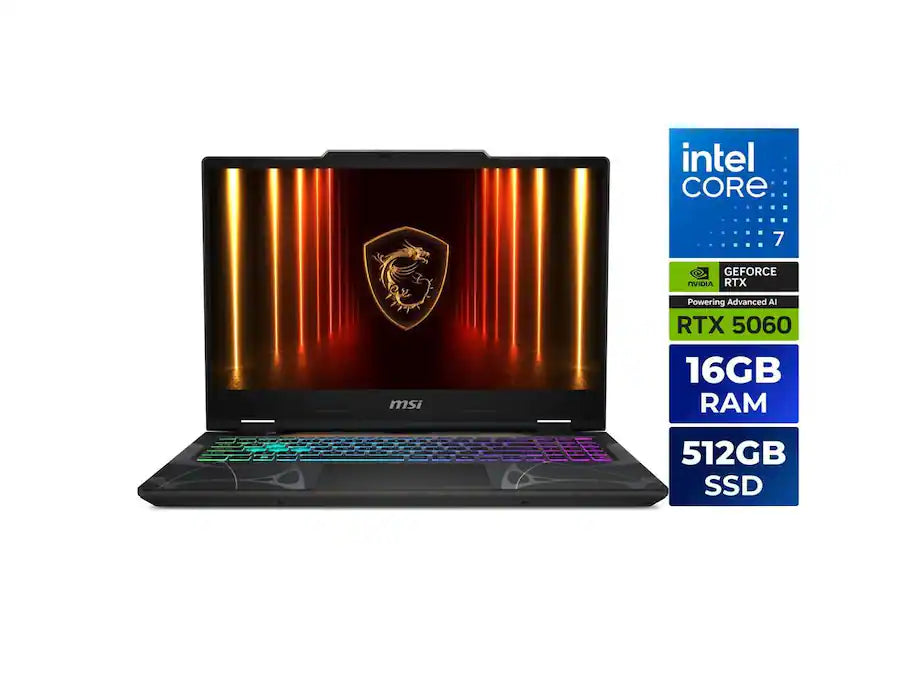 Laptop Gaming MSI Cyborg 15 B2RWFKG-260FR | Intel Core 7 240H | RTX 5060 | 16GB RAM | 512GB SSD | Windows 11