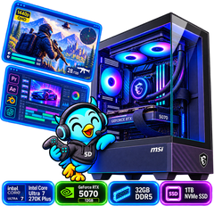 PC Smart Build Elite RTX 5070 Intel | Core Ultra 7 270K Plus | RTX 5070 12GB | 32GB DDR5 | 1TB SSD
