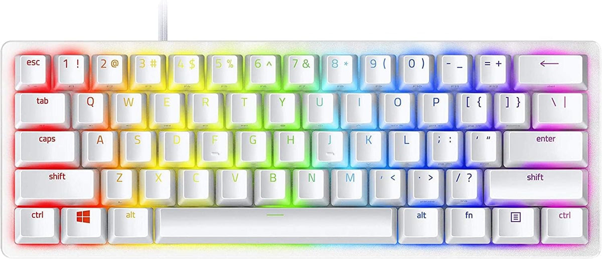 Teclado Gaming Razer Huntsman Mini Mercury 60% | Switch Optico Clicky | RGB Chroma | Blanco