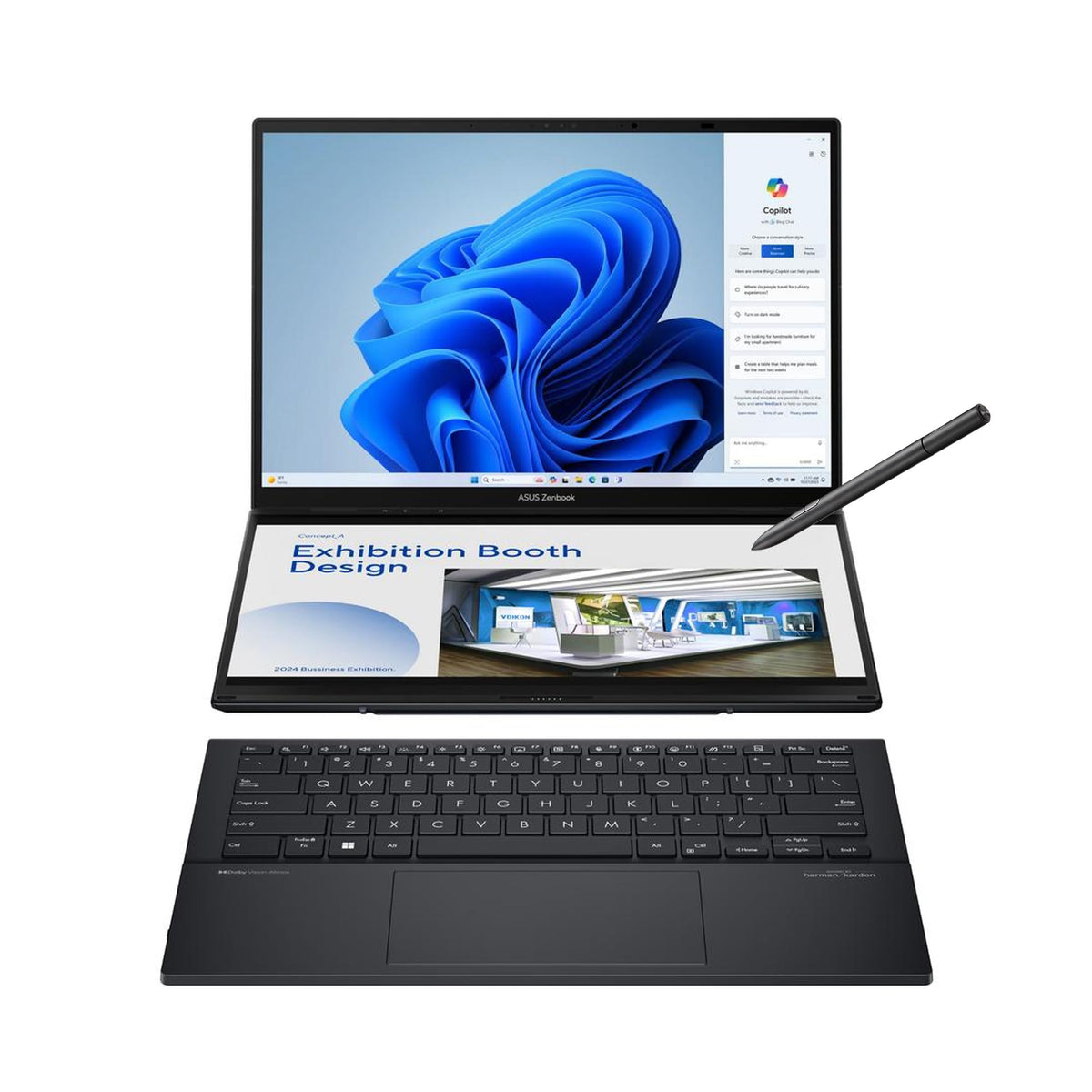 Laptop ASUS Zenbook DUO UX8406CA | Core Ultra 9 285H | Intel Arc 140T | 32GB LPDDR5X | 2TB SSD | Dual 14" OLED Touch 120Hz | Stylus Incluido | Inkwell Gray