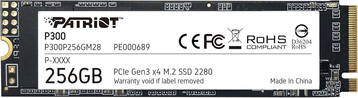 Disco SSD Patriot P300 M.2 PCIe Gen 3 x4 de 256 GB