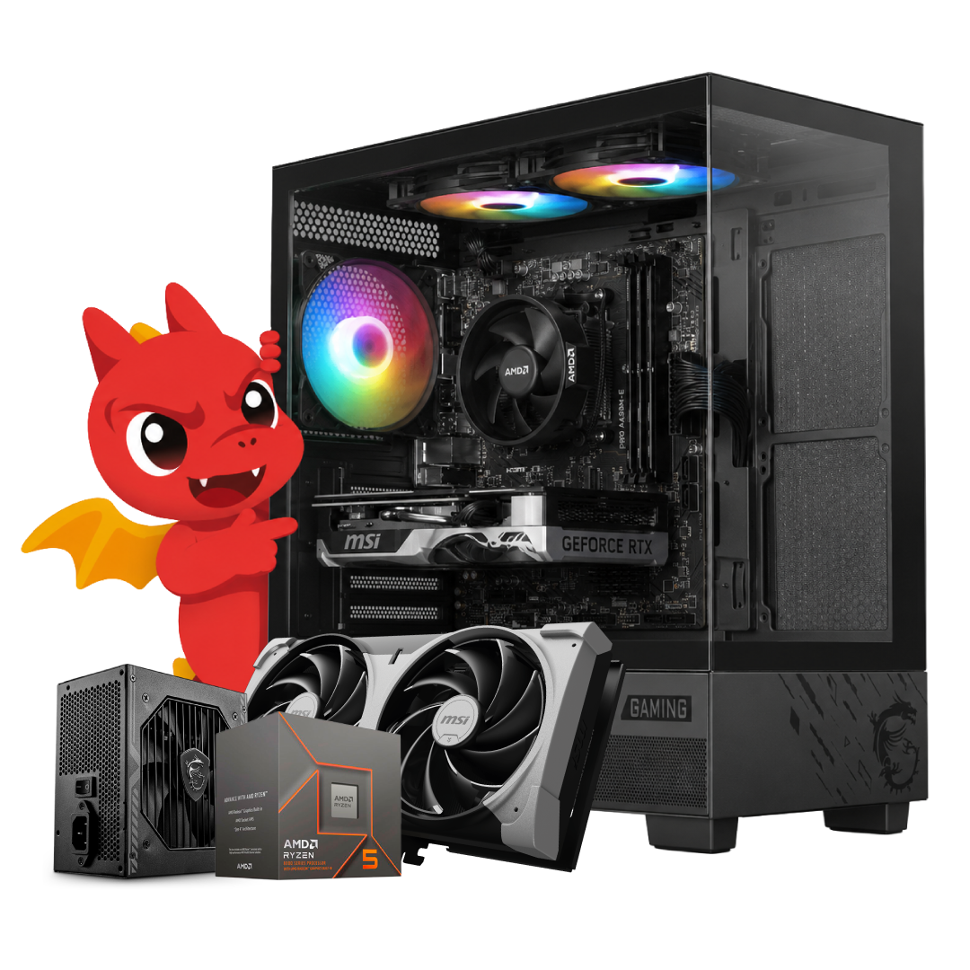 PC Gaming Smart Builds ID_R5_5050 | Ryzen 5 8600G | GeForce RTX 5050 | 16GB RAM | 500GB SSD
