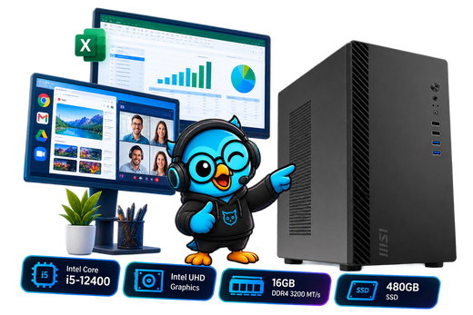 PC Smart Build Office i5 | Intel Core i5-12400 | 16GB DDR4 | 480GB SSD