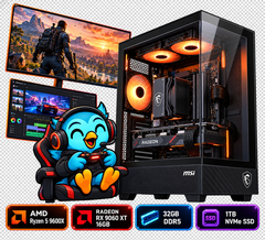 PC Smart Build Performance RX 9060 XT | Ryzen 5 9600X | RX 9060 XT 16GB | 16GB DDR5 | 1TB SSD