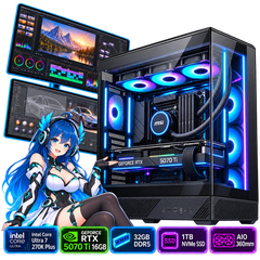 PC Smart Build Ultimate RTX 5070 Ti Intel | Core Ultra 7 265K| RTX 5070 Ti 16GB | 32GB DDR5 | 1TB SSD
