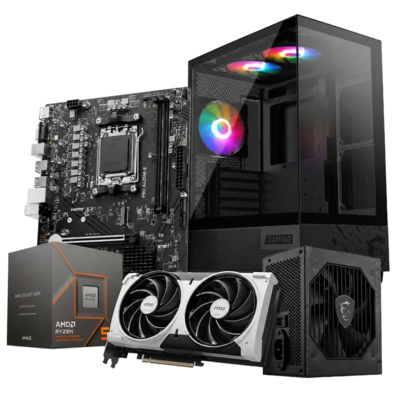 PC Gaming Smart Builds ID_R5_5050 | Ryzen 5 8600G | GeForce RTX 5050 | 16GB RAM | 500GB SSD