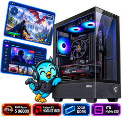 PC Smart Build Performance RX 9060 XT | Ryzen 5 9600X | RX 9060 XT 16GB | 32GB DDR5 | 1TB SSD