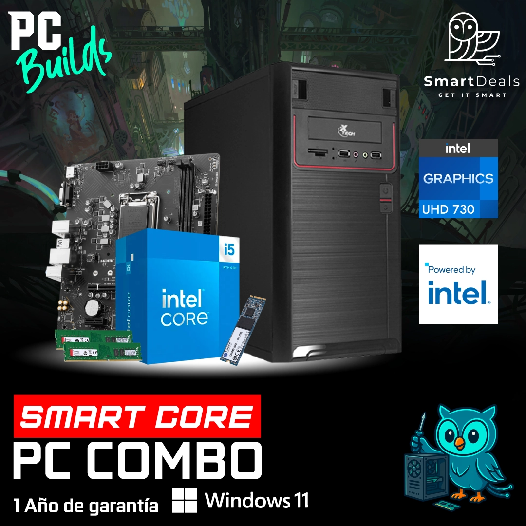 PC Smart CORE | Intel i5-14400, UHD 730, RAM 16GB DDR4, M.2 250GB, 600W