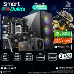 PC Smart Builds Ryzen 7 8700G | RTX 5060 | RAM 32GB DDR5 | SSD 500GB | Windows 11 Pro