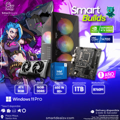 PC Smart Builds | Intel i7-14700 | RTX 5060 | RAM 16GB DDR5 | M.2 1TB | 650W