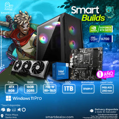 PC Smart Builds | Intel i7-14700 | RTX 5070 | RAM 16GB DDR5 | M.2 1TB | 750W Gold