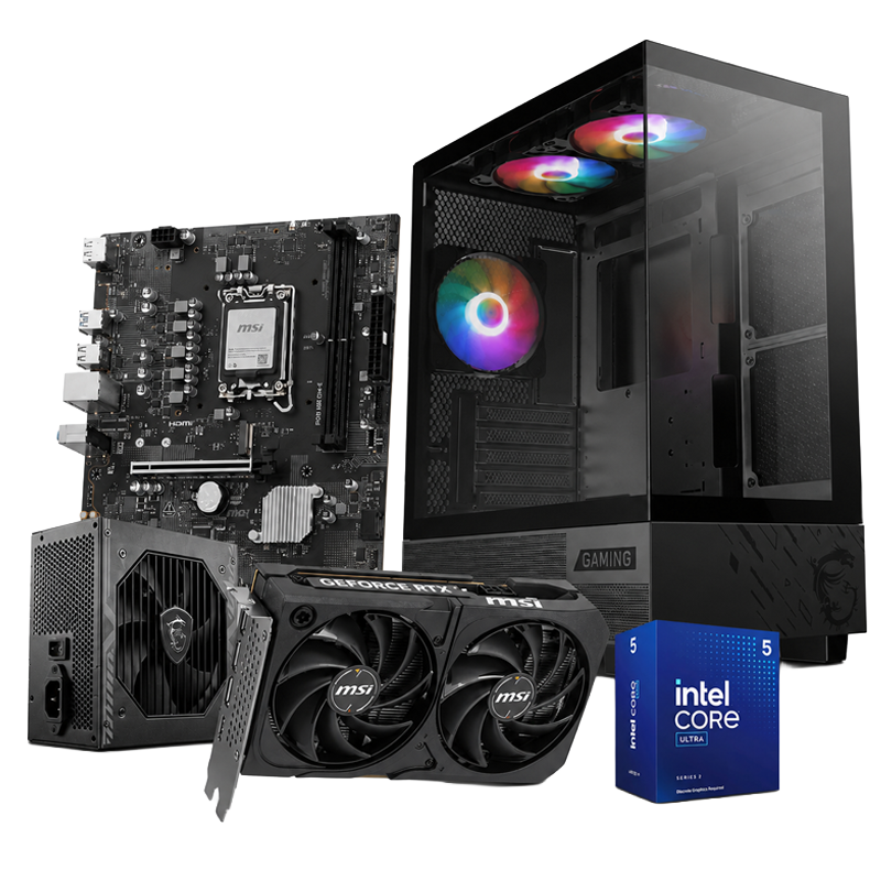 PC Gaming Smart Builds ID_U5_5060 | Intel Core Ultra 5 225 | GeForce RTX 5060 | 16GB DDR5 | 500GB SSD
