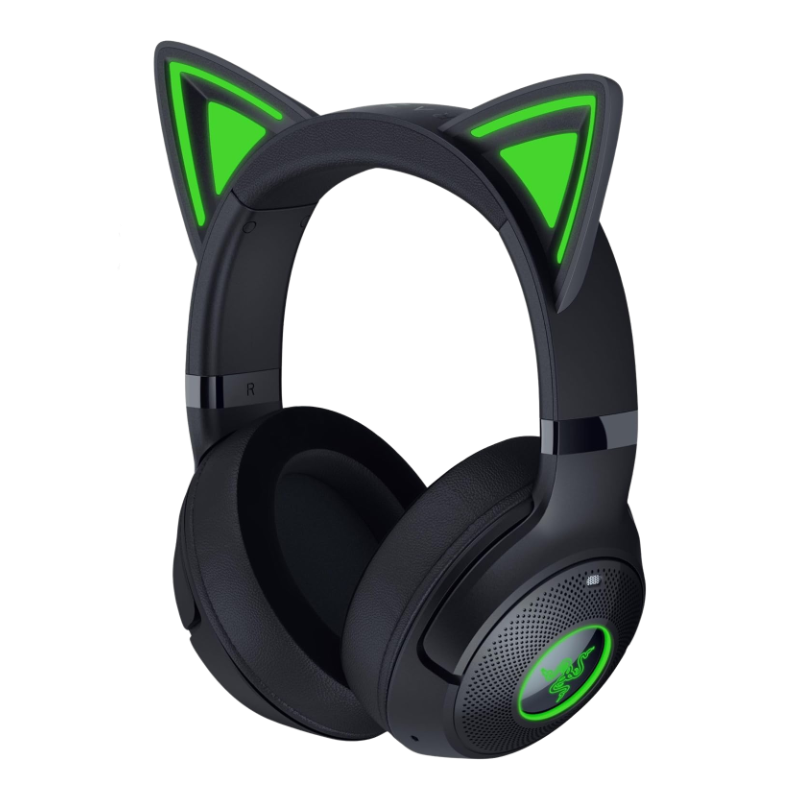 Audifono Gaming Razer Kraken Kitty V2 BT | Inalambrico Bluetooth | Orejas de Gatito RGB | Negro