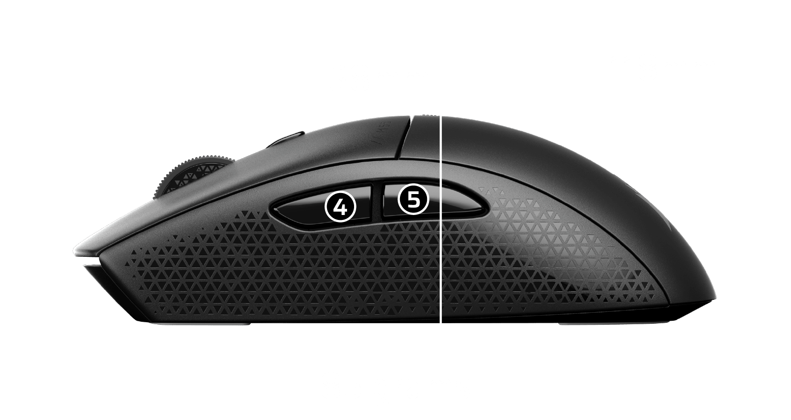 Corsair M55 Wireless negro vista lateral y botones programables