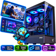 PC Smart Build Ultimate RTX 5080 Intel | Core Ultra 7 270K Plus | RTX 5080 16GB | 32GB DDR5 | 1TB SSD
