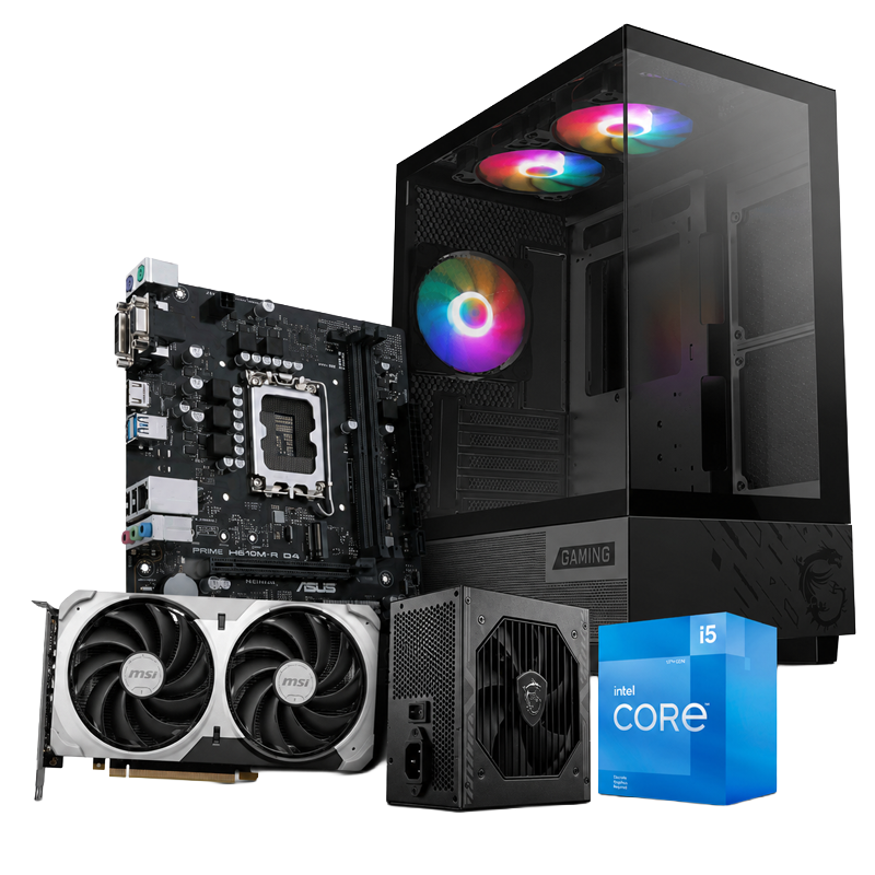 PC Gaming Smart Builds ID_i5_5050 | Intel Core i5-14400F | GeForce RTX 5050 | 16GB RAM | 500GB SSD