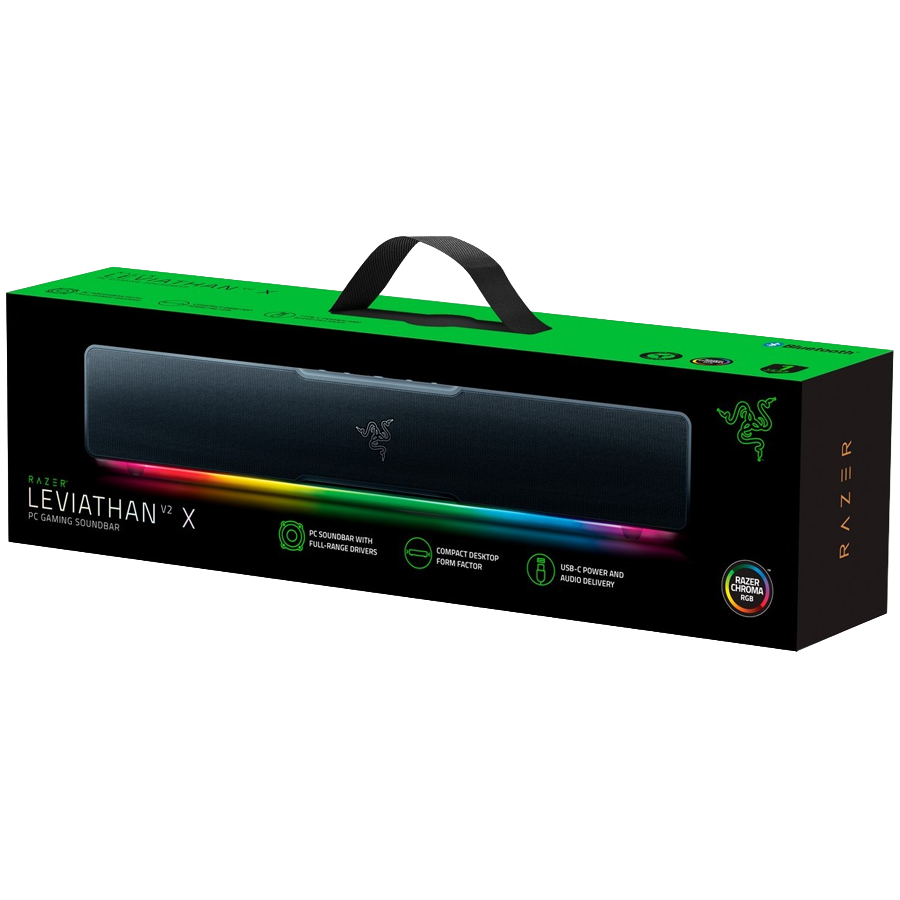 Barra de Sonido Gaming Razer Leviathan V2 X | USB-C | RGB Chroma | Para PC