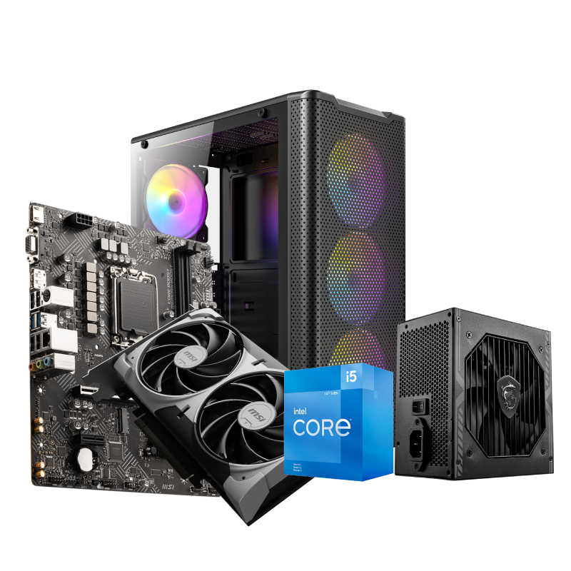 PC Gaming Smart Builds | Intel Core i5-14400F | GeForce RTX 5050 | 16GB RAM | 500GB SSD