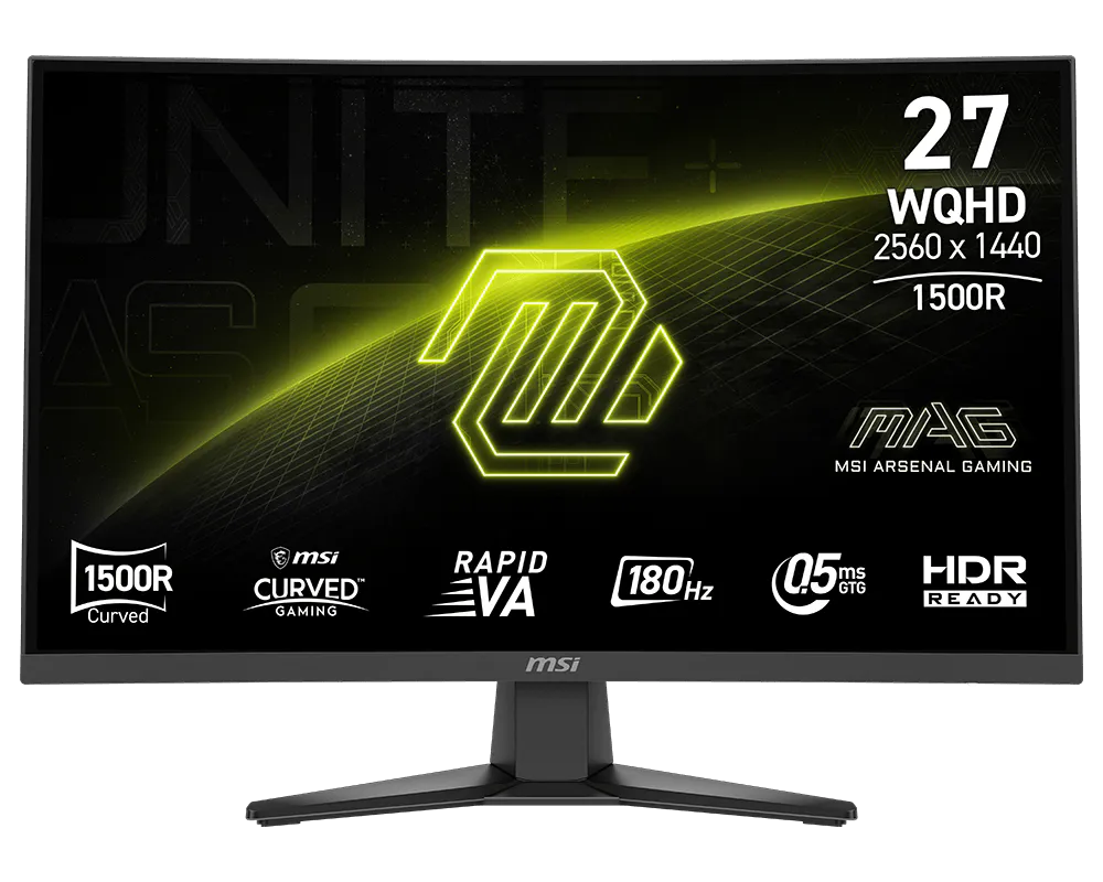 Monitor MSI MAG 275CQF E18 | 27" | QHD 2560x1440 | 180Hz | Curvo