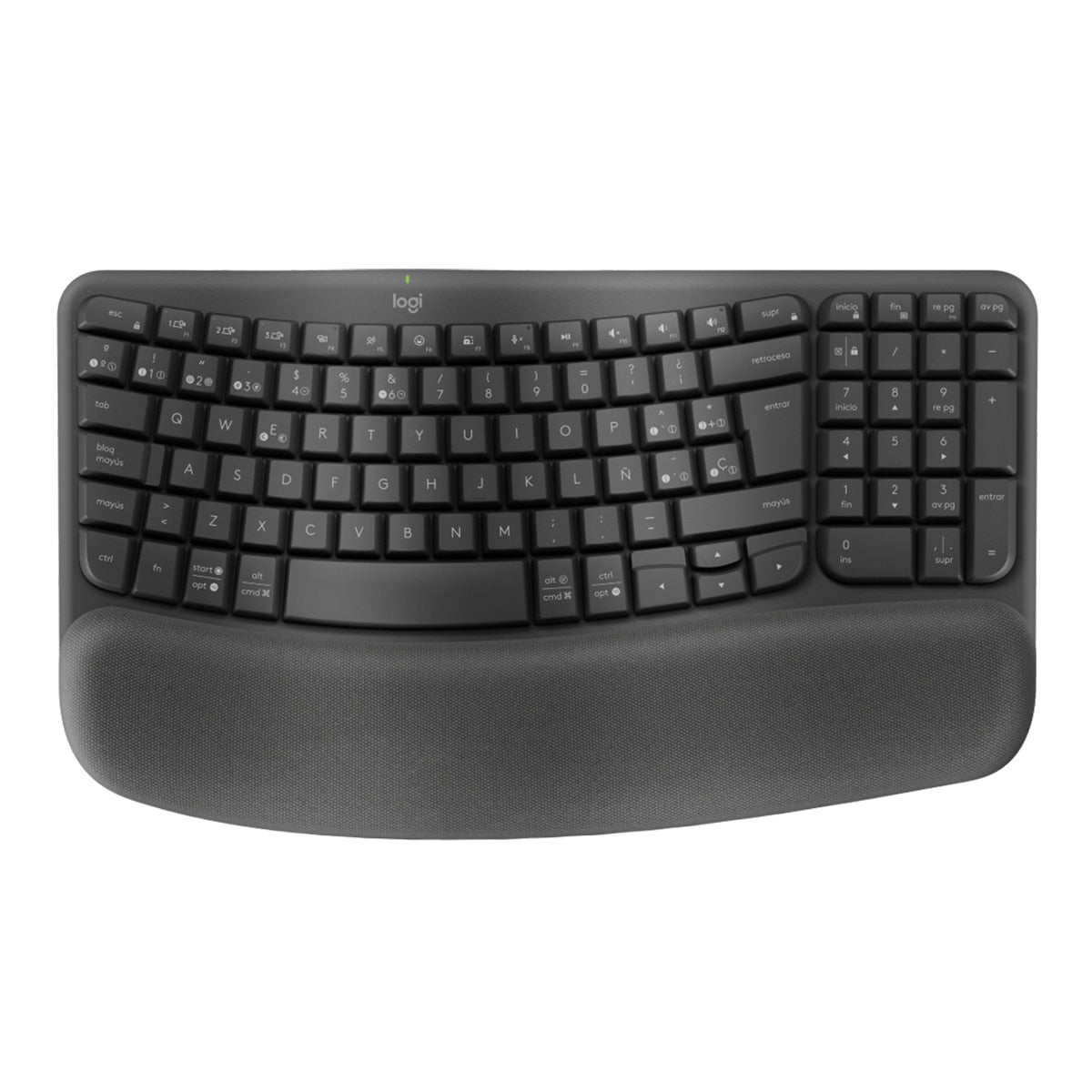 Teclado Ergonómico Logitech Wave Keys | Español | Inalámbrico | Grafito