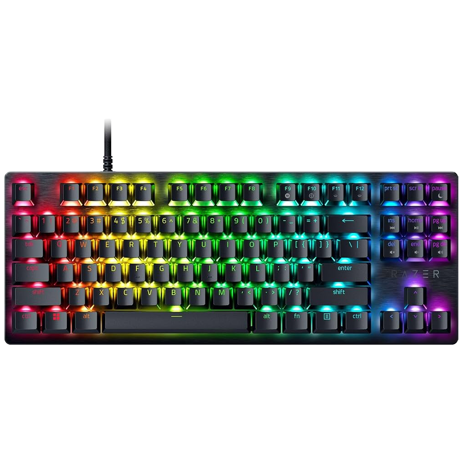 Teclado Gaming Razer Huntsman V3 X Tenkeyless | Switches Ópticos Box Razer | Chroma RGB | Placa Aluminio 5052 | N-Key Rollover | Snap Tap | 1000 Hz | TKL Gaming