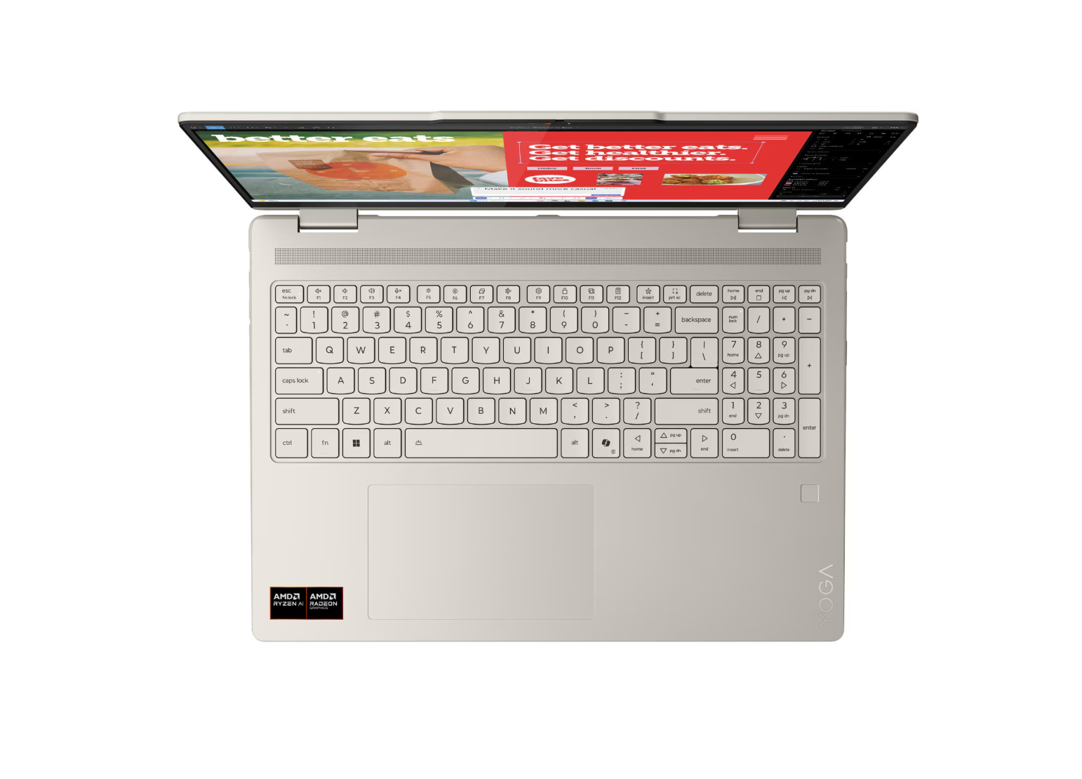 Laptop 2-en-1 Lenovo Yoga 7 Gen 10 | Ryzen AI 7 350 | AMD Radeon 860M | 16GB LPDDR5X | 1TB SSD | 16" WUXGA Touch 360° | Copilot+ | Seashell