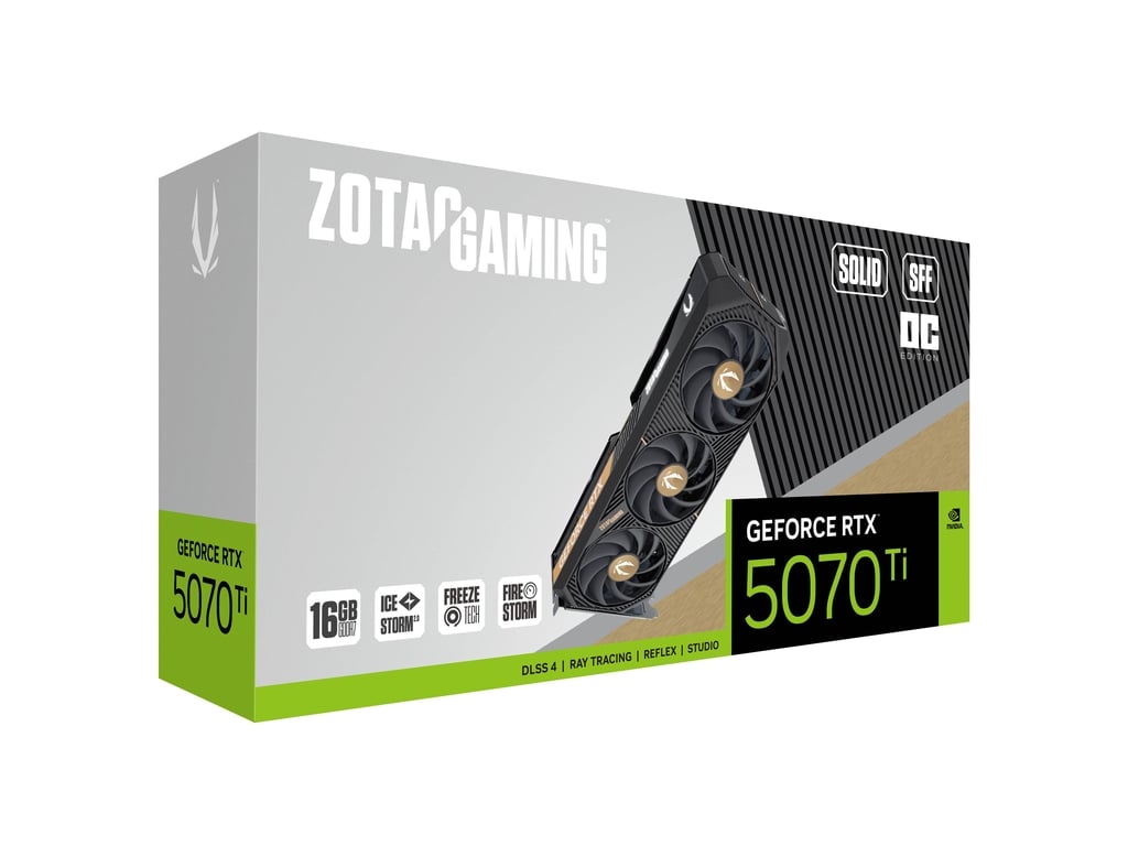 Tarjeta Grafica Zotac Gaming GeForce RTX 5070 Ti Solid SFF OC 16GB